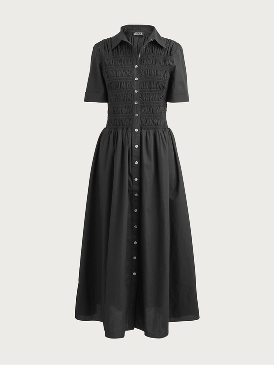 J. Crew Dresses & Skirts - J. Crew Elsie shirt-dress in cotton poplin in Black Size Medium